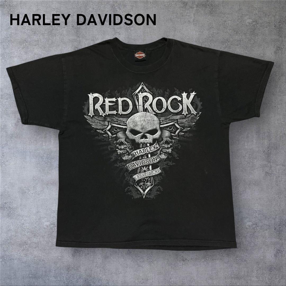 【1317】USA製 HARLEY DAVIDSONTシャツ半袖黒ブラックL