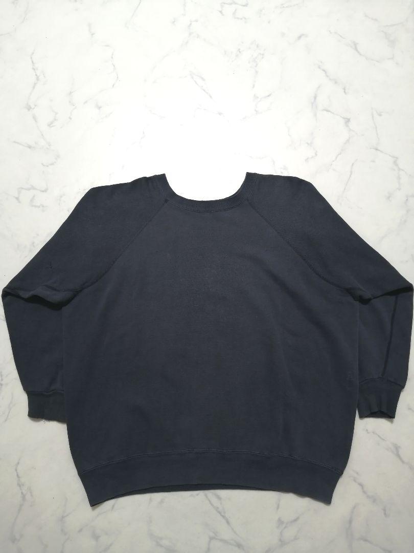 60s USA製 フロッキープリント フェード ヴィンテージ スウェット XXL