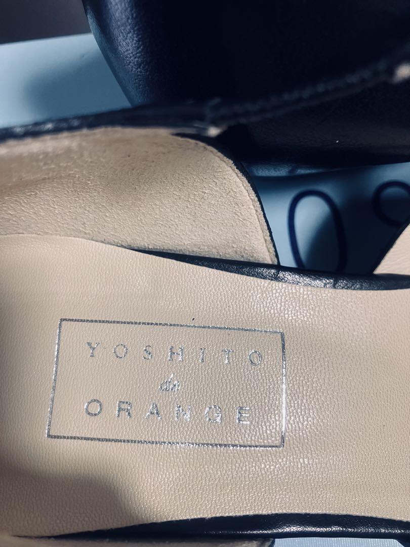お値下げ極美品24.5 YOSHITO de ORANGE オープントゥパンプス