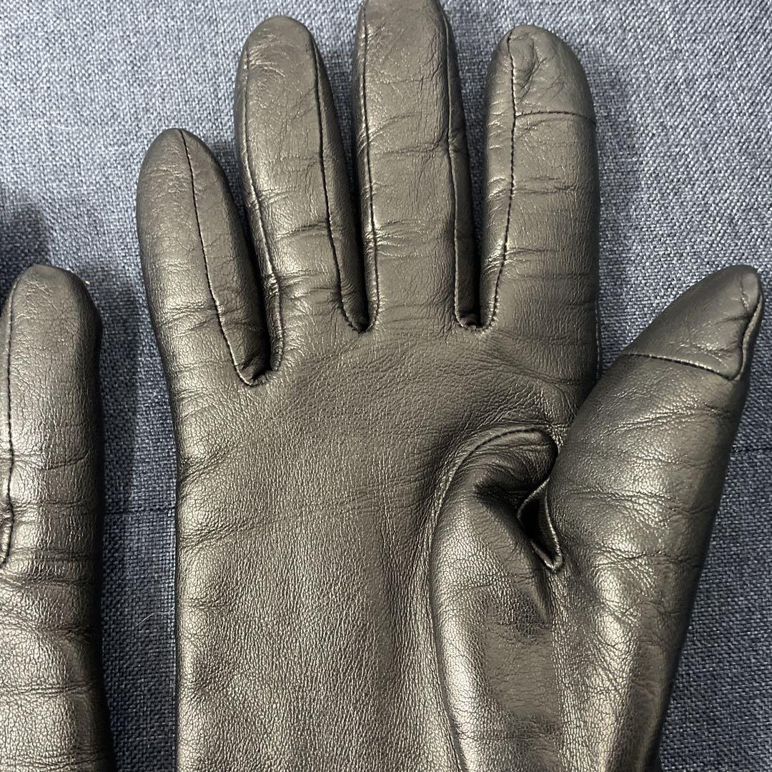 Berluti ベルルッティ　ダークグレー レザー手袋