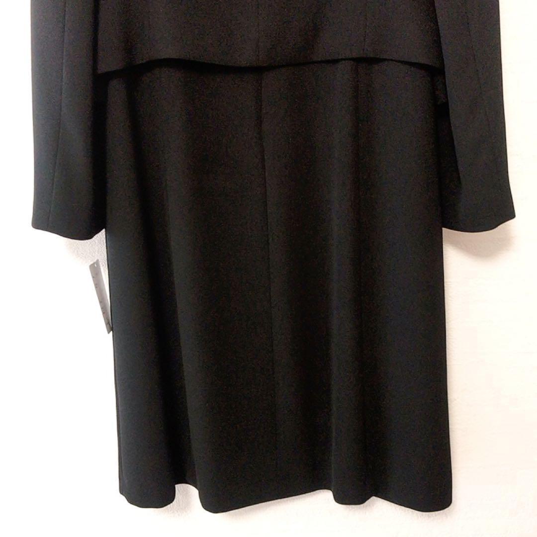 新品 アンドグラム ブラックフォーマル 15号 LL ワンピース 黒 喪服