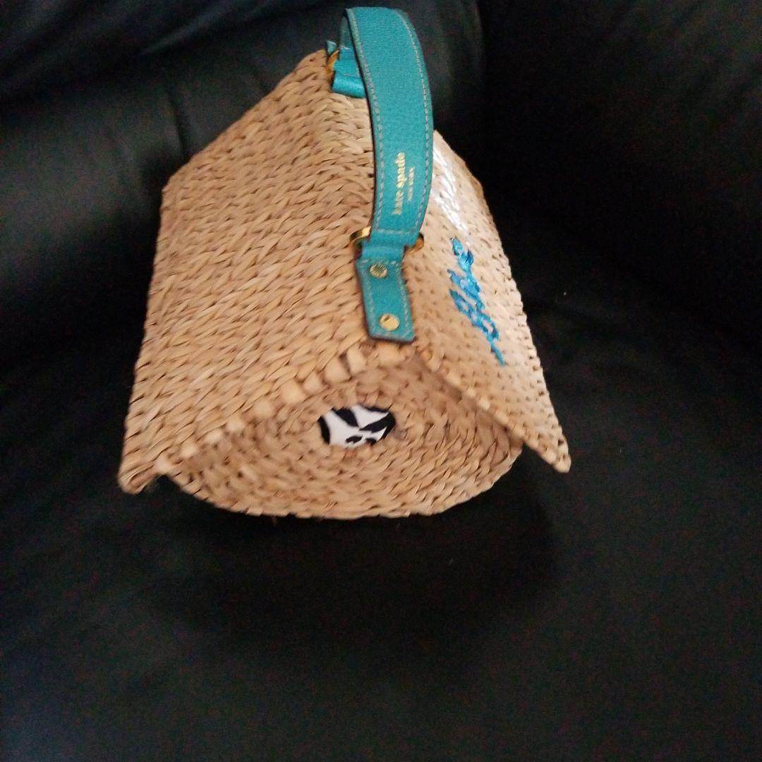 kate spade レア　かごバッグ　　ターコイズ　新品