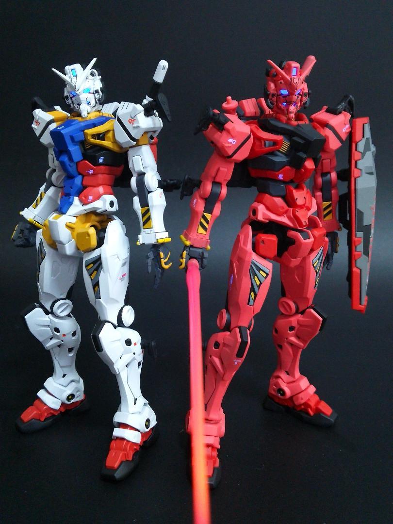HG 赤いガンダム　白いガンダム塗装