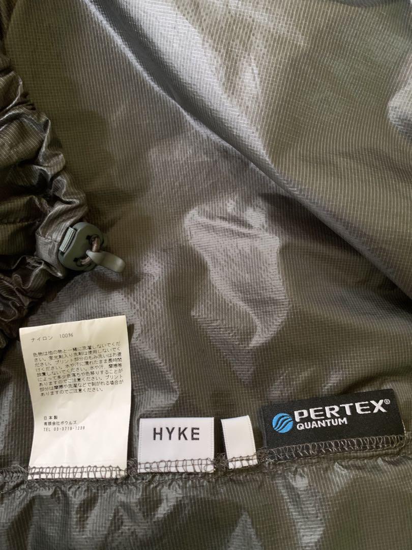 HYKE ハイクPERTEX カーキグレー ナイロンブルゾン