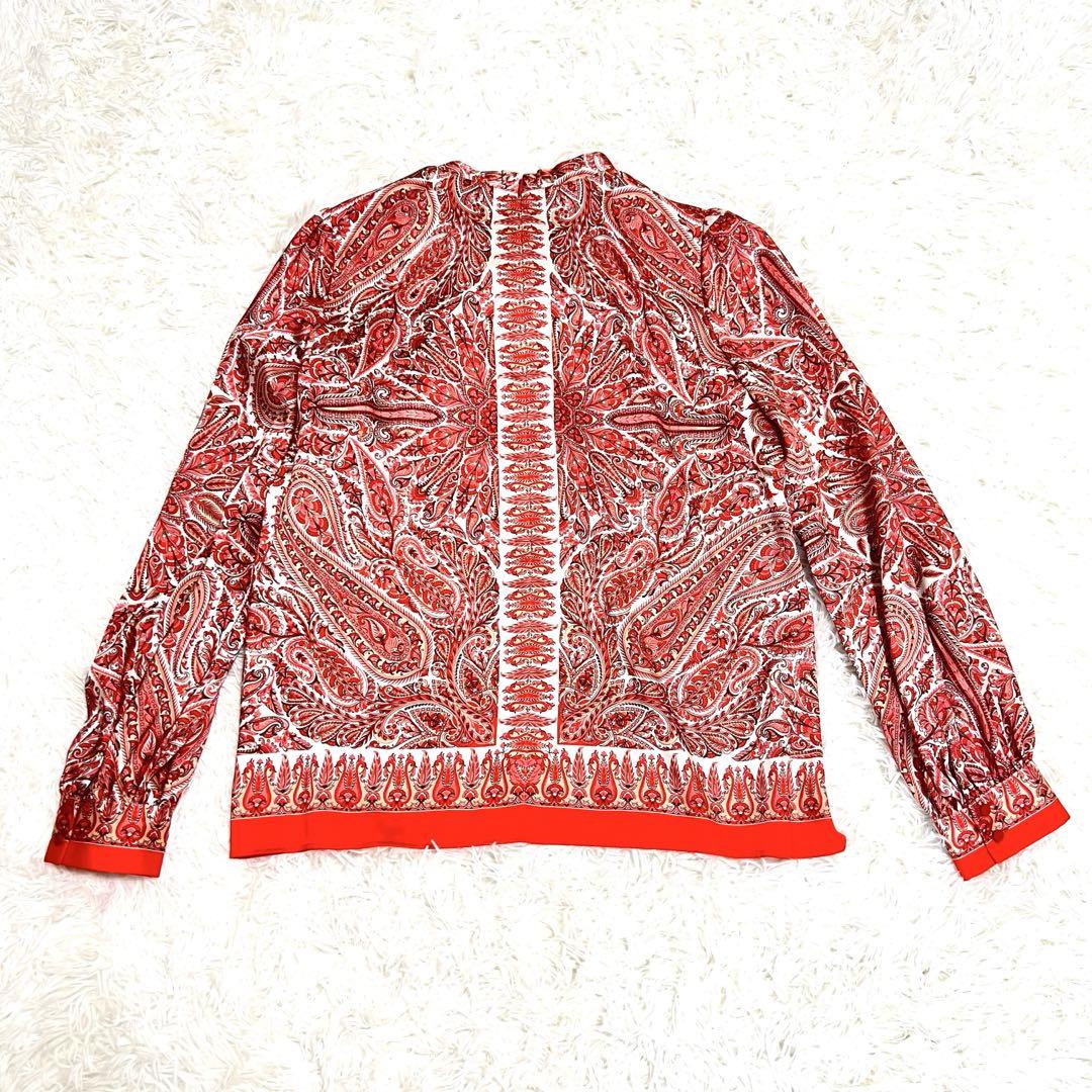【新品タグ付】ANAYI 24AW ペイズリースカーフプリントボウタイ ブラウス