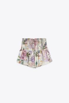 Zara プリントショートパンツ