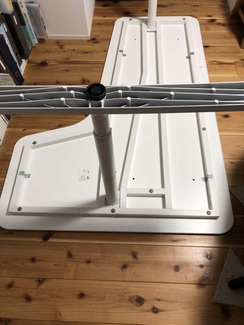 IKEA BAKANT ホワイト L字型テーブル　送料別