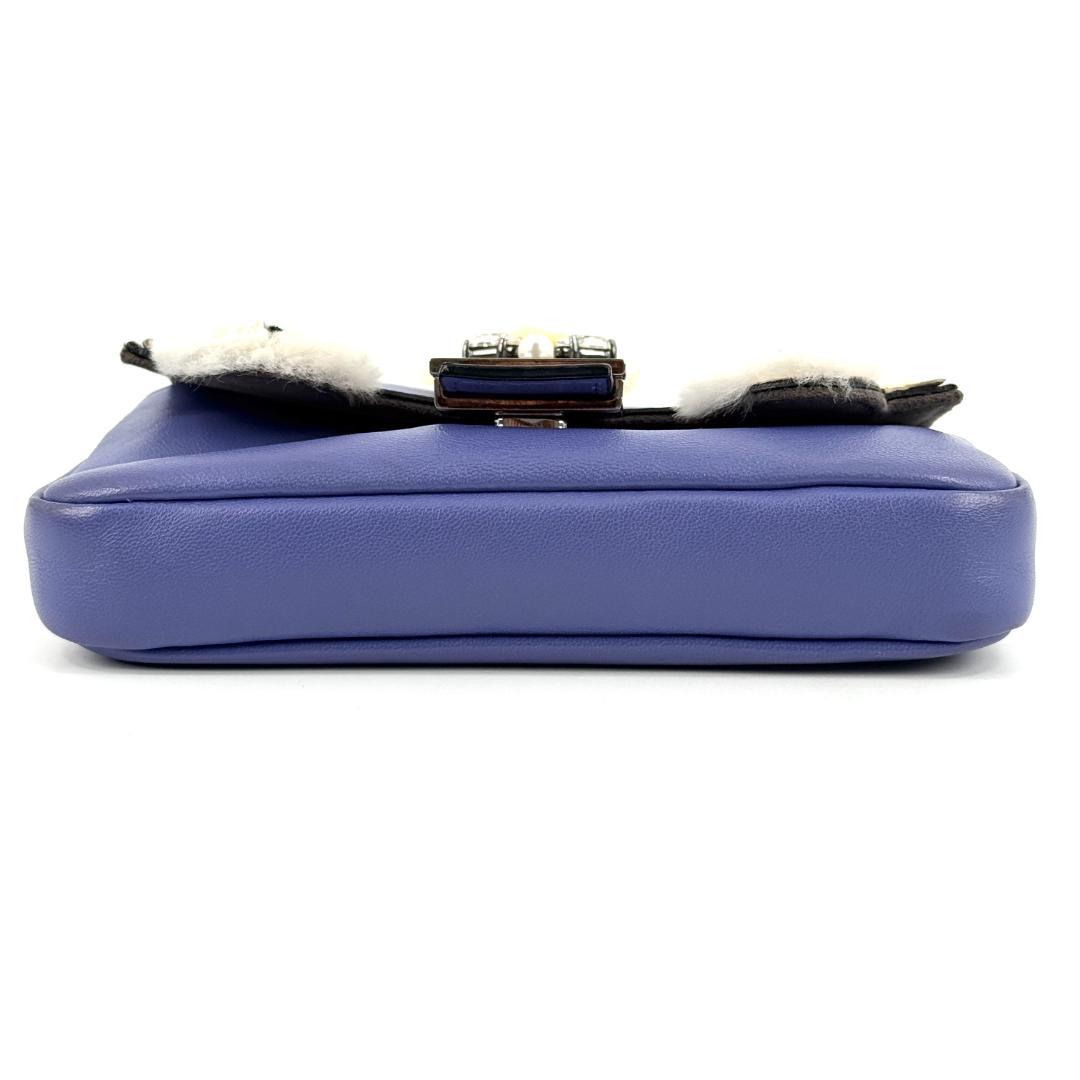 FENDI モンスター マイクロマンマバゲット ショルダーバッグ レザー0225 FENDI モンスター マイクロマンマバゲット ショルダーバッグ
