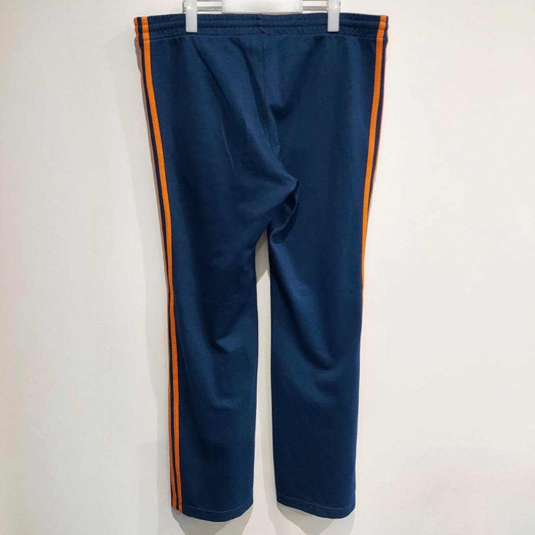 90s adidasアディダス トレフォイル ロゴ刺繍 トラックパンツ 青
