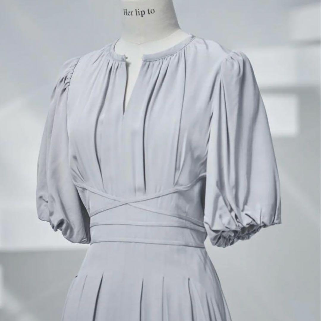 ワンピース herlipto Fountain Lace Up Bow Dress