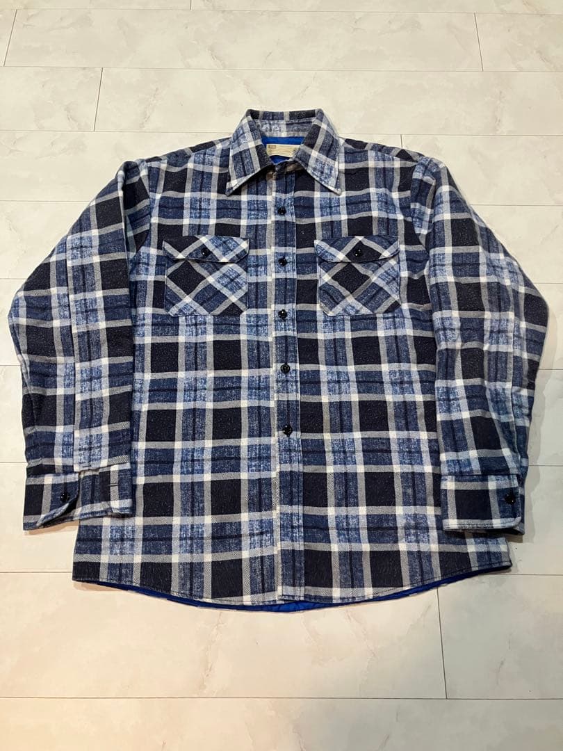 Sears SEARS シアーズ オンブレ 70s ネル フランネルXL LL