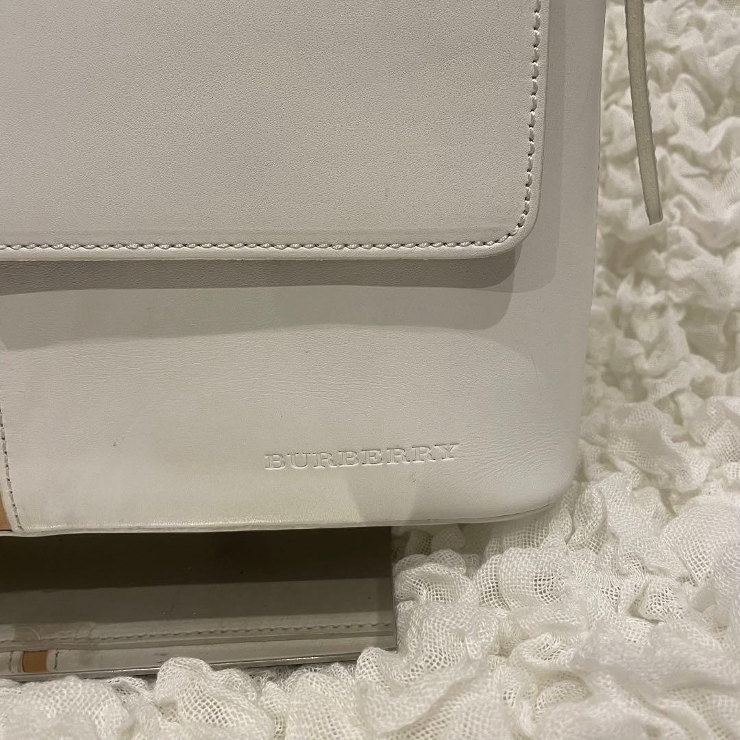 BURBERRY ワンショルダー　レザー　トートバッグ　ノバチェック