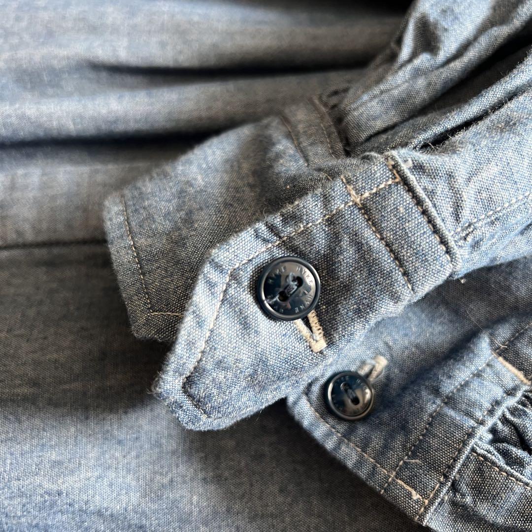 美品　ハイク　HYKE CHAMBRAY GATHERED DRESS 　ドレス