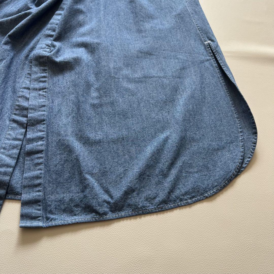 美品　ハイク　HYKE CHAMBRAY GATHERED DRESS 　ドレス