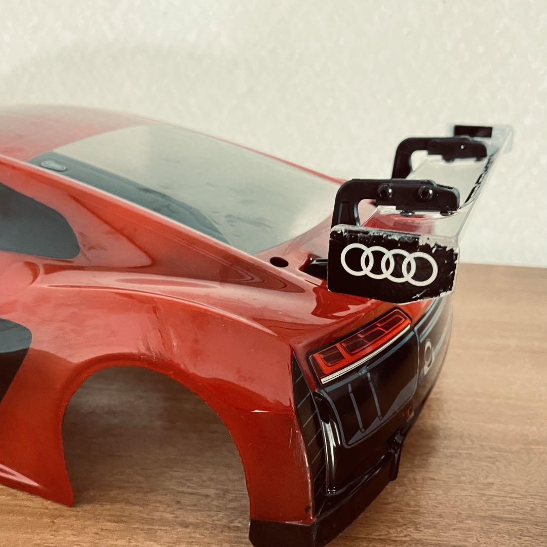2枚！アウディR8塗り完ボディ+ノンデコレーションボディ 京商フェザーmk2
