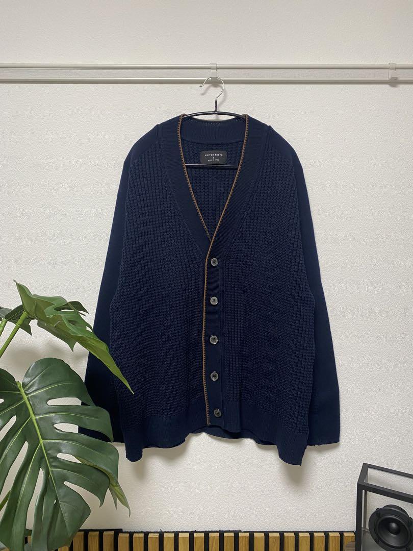 UNITED TOKYO】畔ワッフルコンビカーディガン メンズ UNITED TOKYO】畔ワッフルコンビカーディガン メンズ