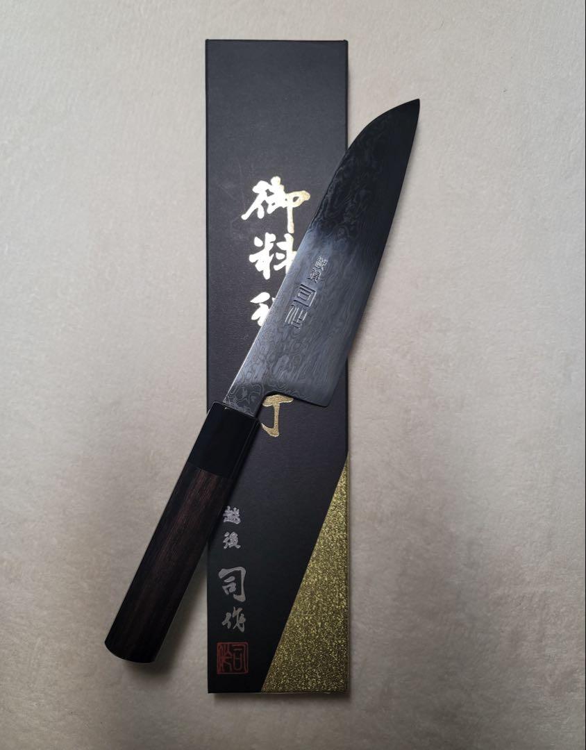 日野浦司作 ステンレス成層ATS34 Santoku 170mm