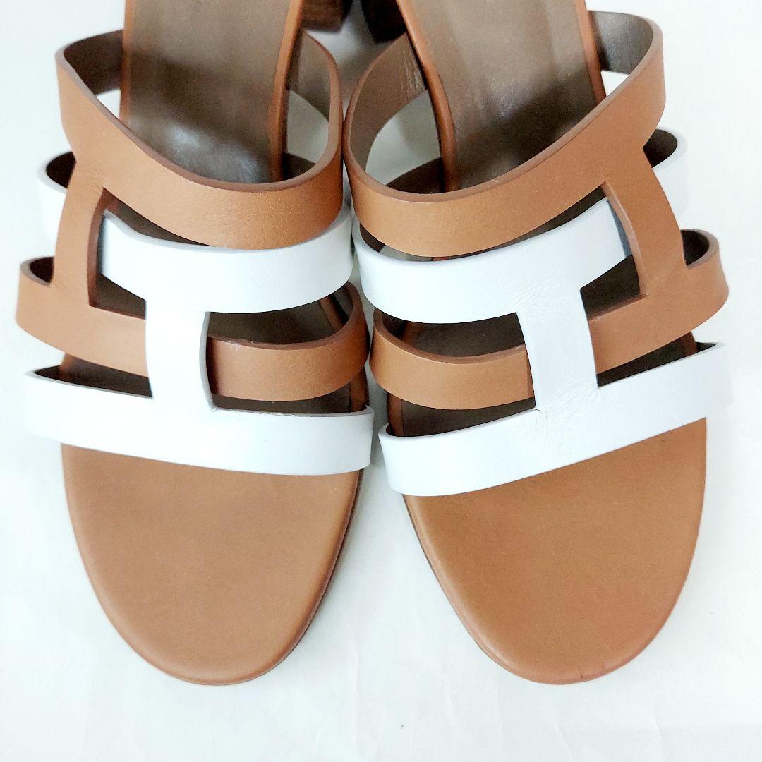 【極美品】エルメス アミカ サンダル ナチュラルホワイト 40 シリアルあり 【極美品】エルメス アミカ サンダル ナチュラルホワイト 40 シリアルあり