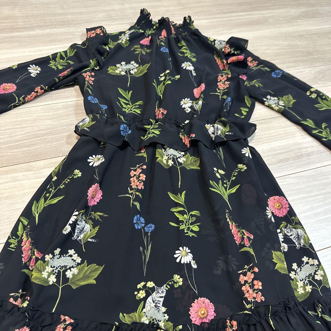 最終値下げ！TED BAKER 花柄長袖ワンピース 美品　サイズ2