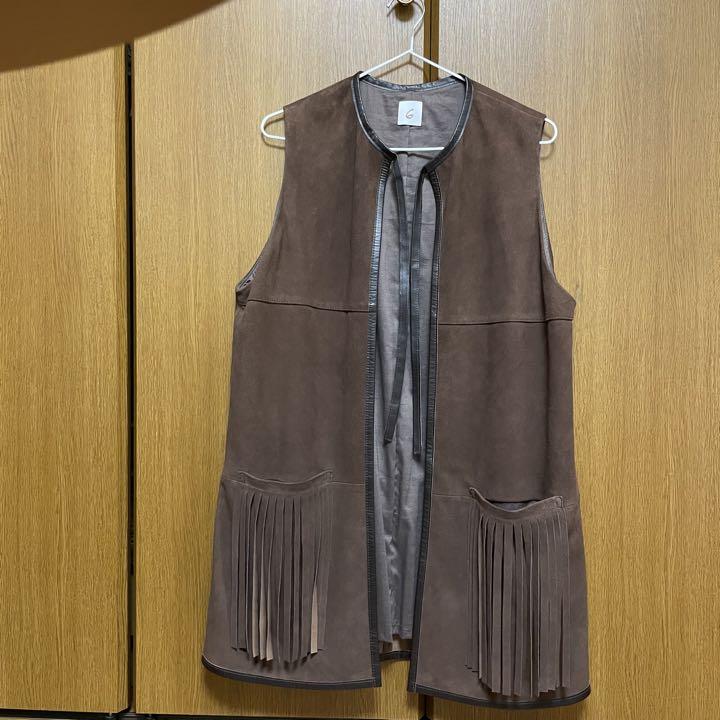 6(ROKU) SUEDE FRINGE VEST/ベスト