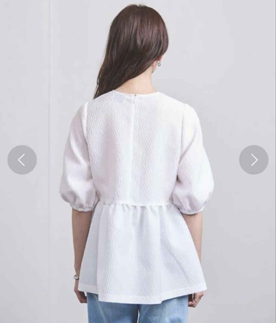 UNITED ARROWS AIRY ジャカード 5SL ペプラム ブラウス UNITED ARROWS（ユナイテッドアローズ）の「AIRY ジャカード 5SL