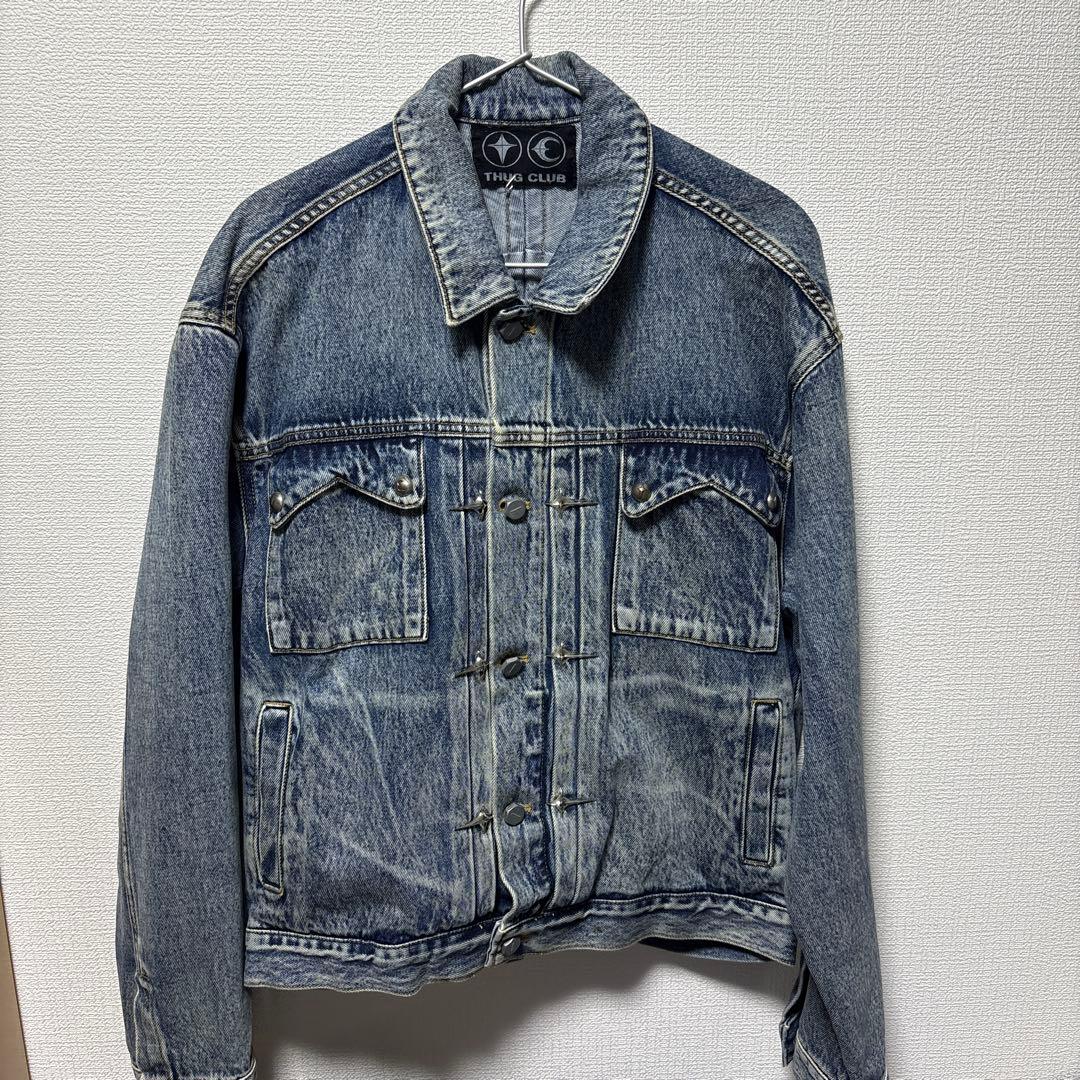 THUG CLUB デニムジャケット ライトブルーM