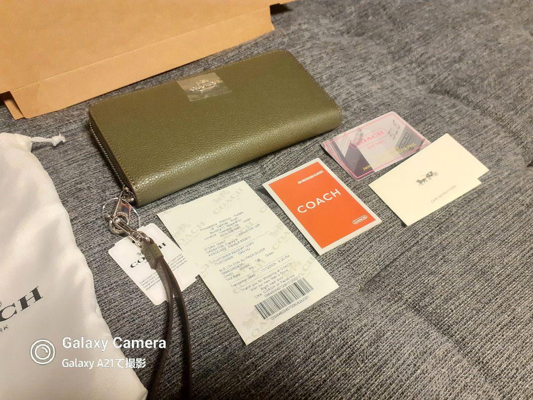 コーチ COACH 財布 長財布 C4451 ストラップ付 ラウンドジップ