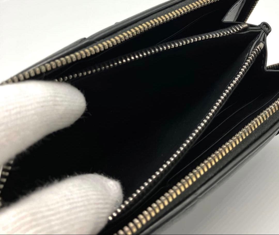 【モテ確】BOTTEGA VENETA ブラックレザー長財布 【モテ確】BOTTEGA VENETA ブラックレザー長財布