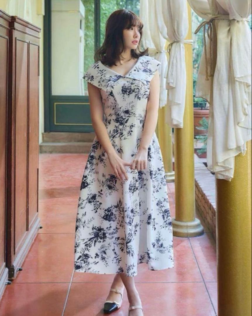 Her lip to Secret Garden Midi Dress