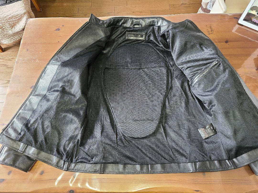 メッシュレザー シングルライダースジャケット メンズ   サイズＬＬ