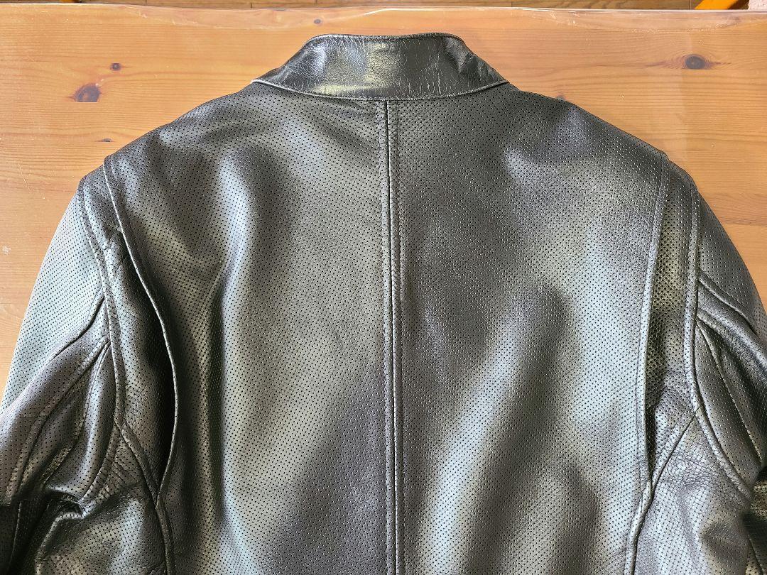 メッシュレザー シングルライダースジャケット メンズ   サイズＬＬ