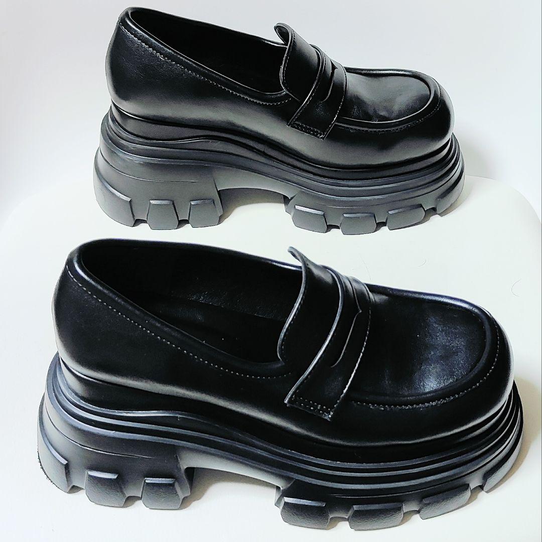 【美品】EMODA タンクソールバルキーローファー　厚底　黒　ブラック　Sサイズ