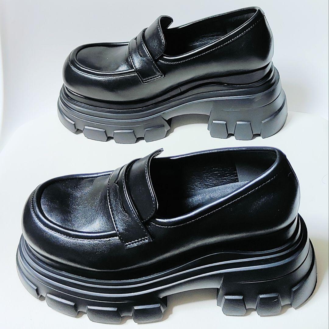 【美品】EMODA タンクソールバルキーローファー　厚底　黒　ブラック　Sサイズ