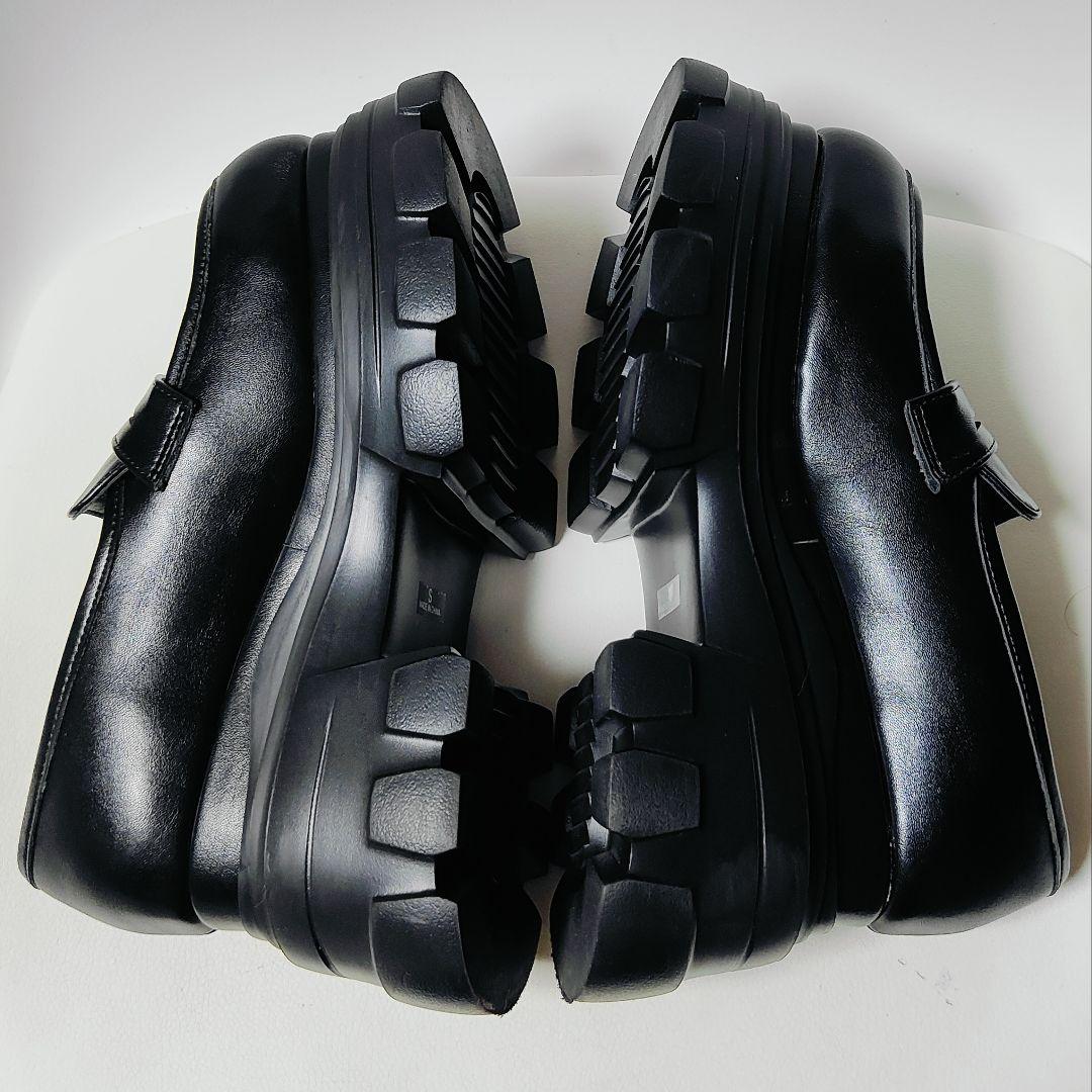 【美品】EMODA タンクソールバルキーローファー　厚底　黒　ブラック　Sサイズ