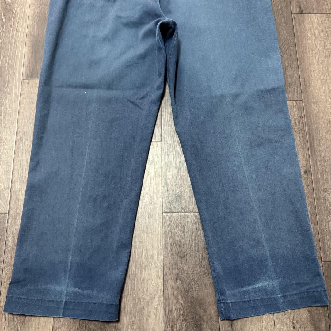 80s USA製 Dickies874 ネイビー チビタグ 股ガゼット チノパン