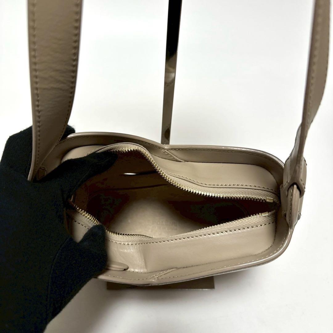 【激安通販 オンラインショップ】日用品 o46【極美品】保存袋付 ショルダーバッグ レザー NODDE ポレーヌ バッグ