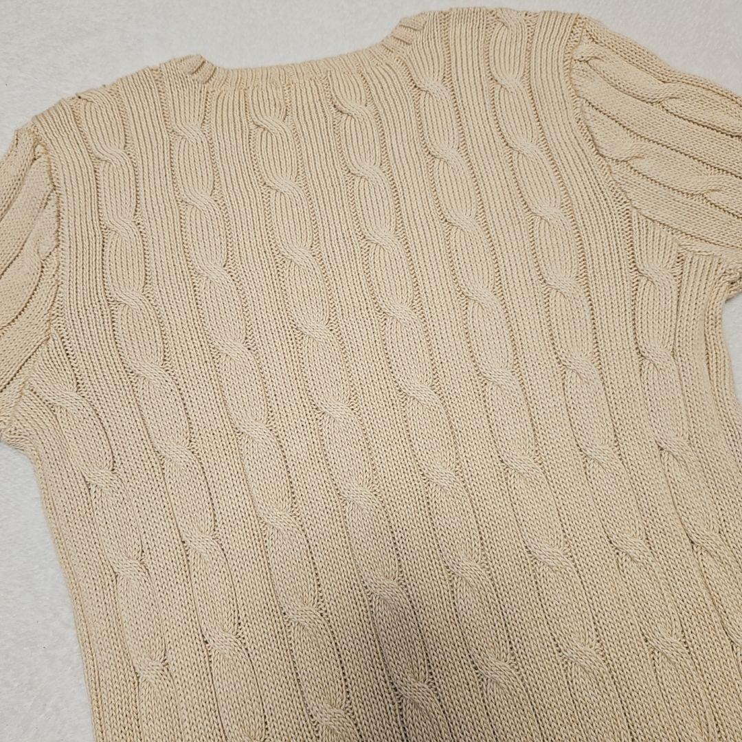 【試着のみ】ポロラルフローレン 定番 ケーブルセーター ピマコットン M