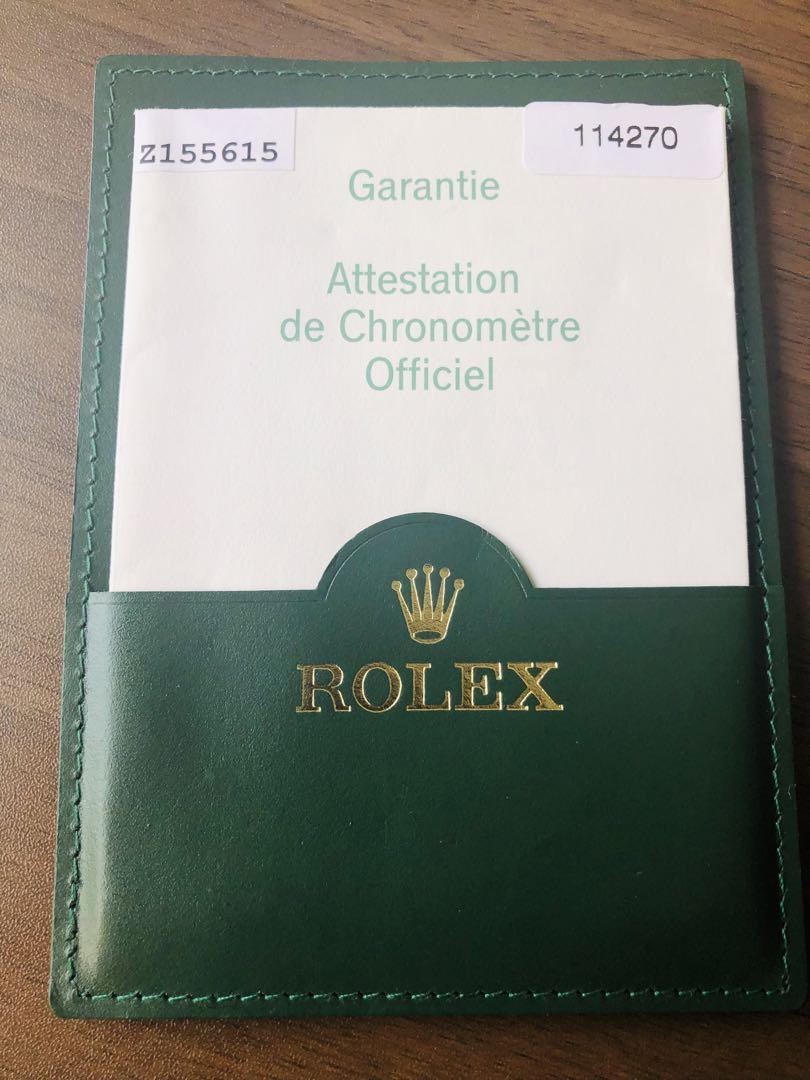 ROLEX エクスプローラボックスと保証書 セット美品