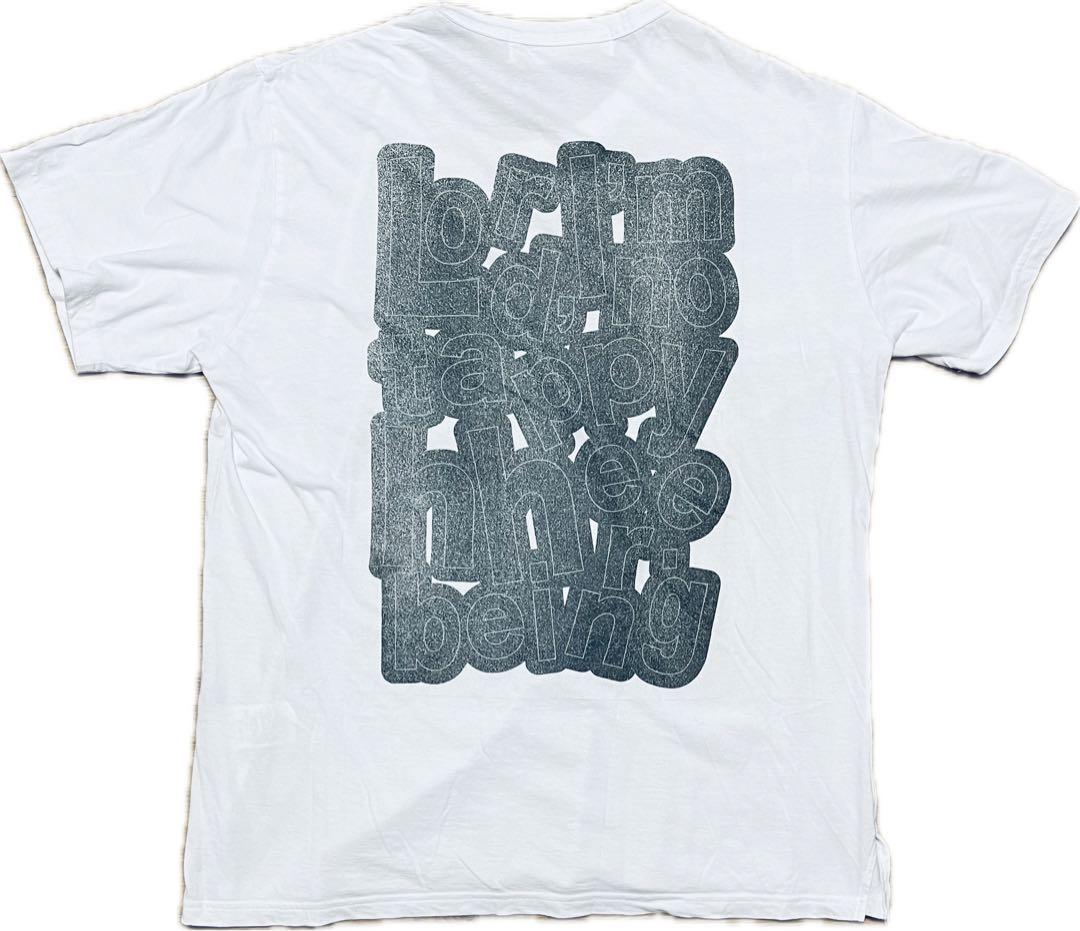 【美品】バックプリント　Tシャツ　白　M相当　グラウンドワイ　ヨウジ　ワイズ
