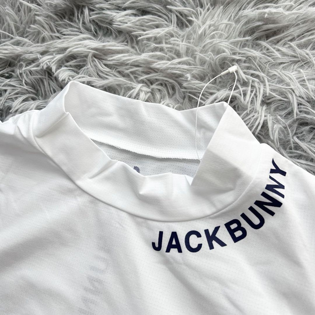 新品　ジャックバニー　モックネック　半袖シャツ　カットソー　ホワイト　サイズ6
