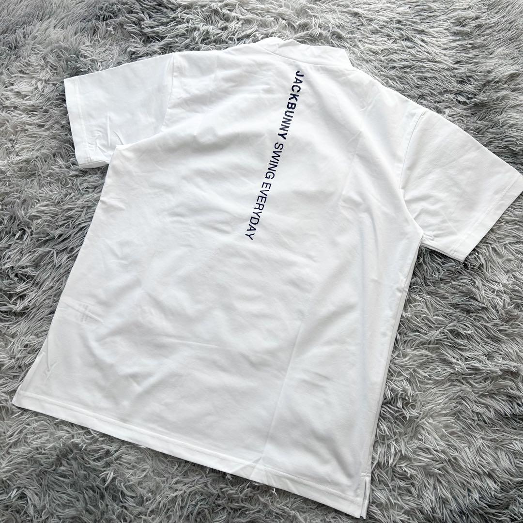 新品　ジャックバニー　モックネック　半袖シャツ　カットソー　ホワイト　サイズ6