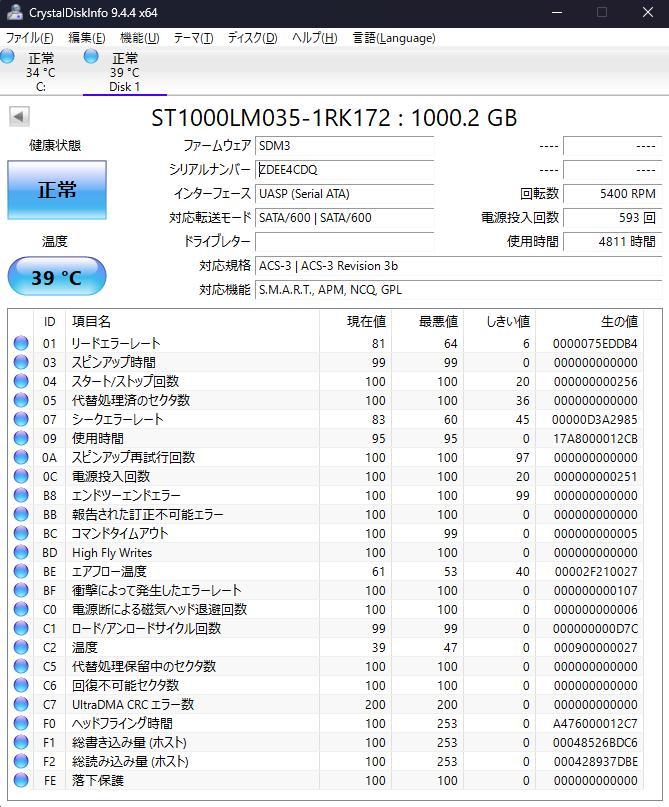 2.5インチHDD 1TB×10個セット
