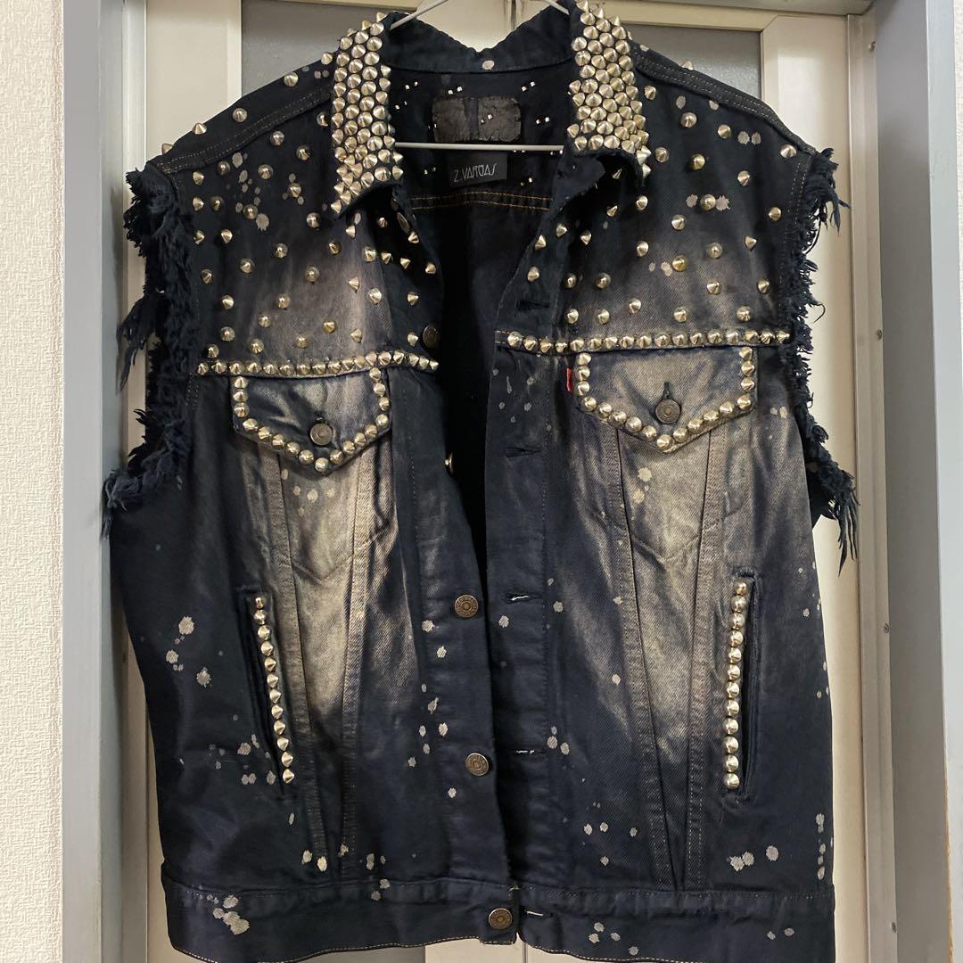 punk ベスト 古着 画像1