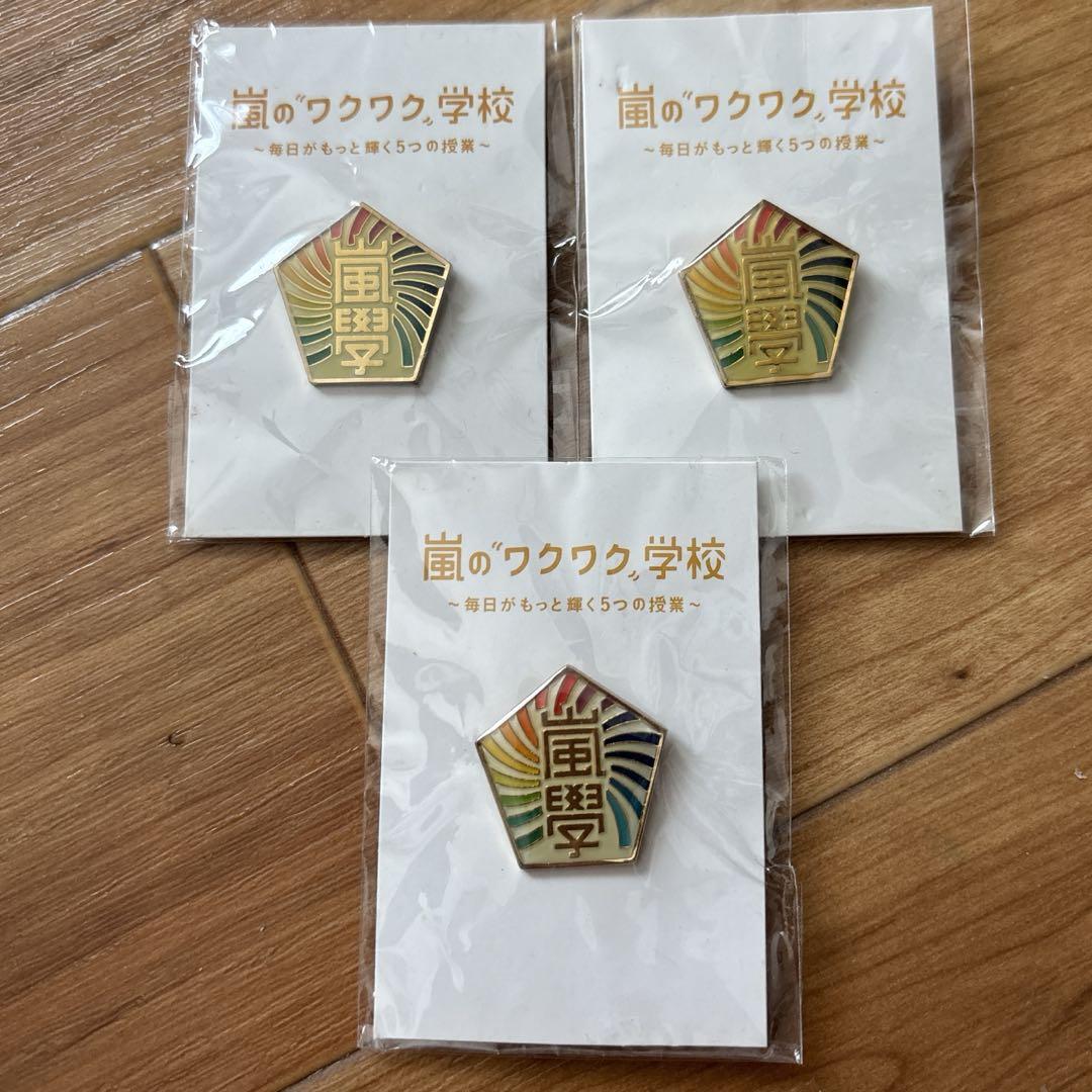 激安な 嵐のワクワク学校 ピンバッジ 3個セット - メルカリ アイドル