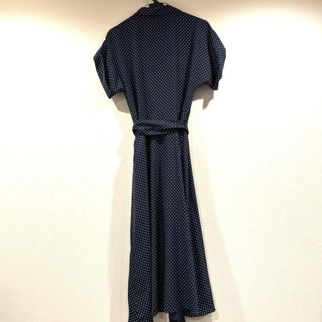 【美品】ローレンラルフローレン ドット フレア　半袖ワンピース
