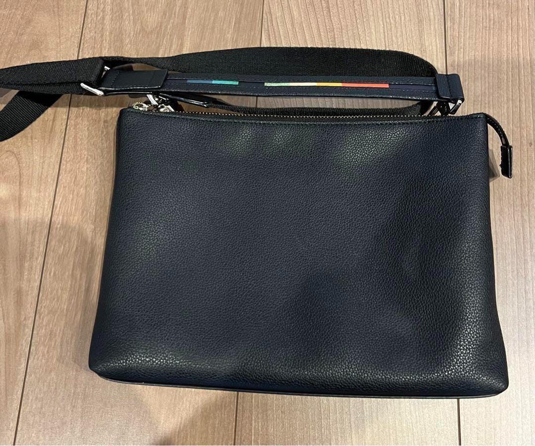インレイドストライプハンドル 2WAYショルダーバッグ