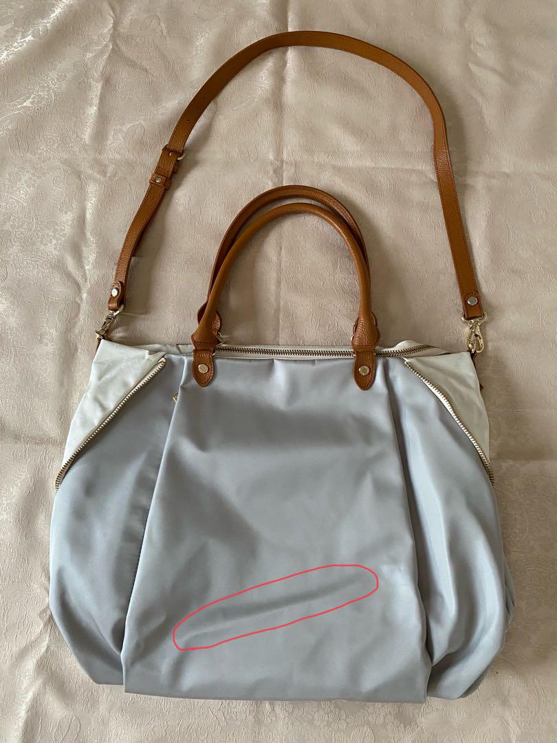 ラシット russet 2wayバッグ グレー×ホワイト トート ショルダー