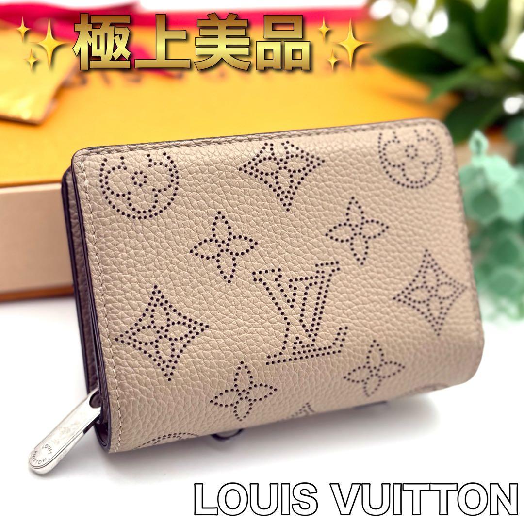 上 ルイヴィトン モノグラム マヒナ ク ガレ 二つ折り財布 O46目立った傷や汚れなし