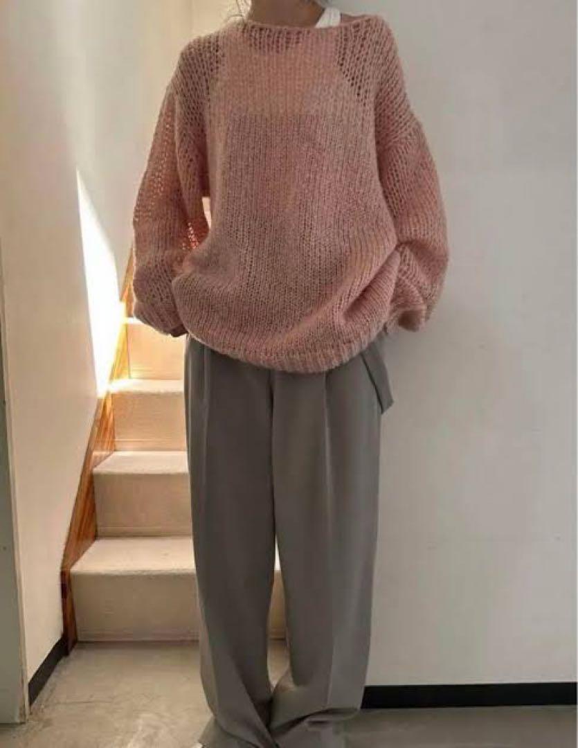 【値下げ中】CLANE MOHAIR KNIT TOPS CLANE - ハーフシアー ルーズ モヘア ニット トップス - HALF