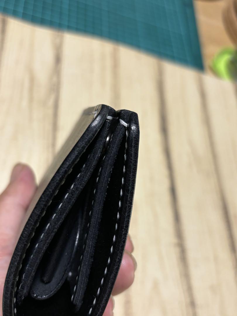 はーさんです。　ミドルウォレット　国産ヌメ革